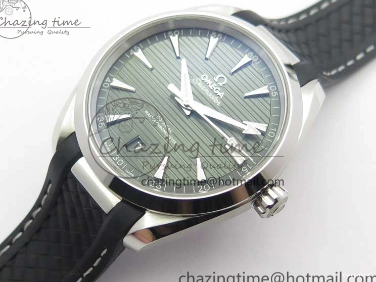 0407 TechFriendly Aqua Terra 150M Master Chronometers VSF 1:1 Best Edition Green Dial on Black Rubber Strap A8900 Super Clone (2 Straps) 7915